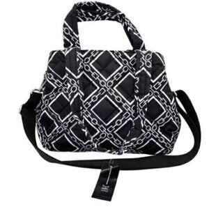 INC International Concepts Corah Satchel Quilted Nylon Crossbody Tote